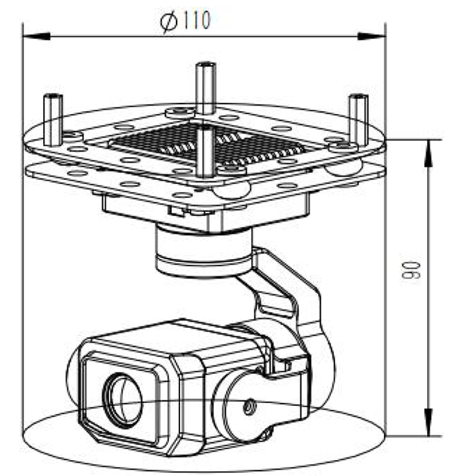 DHU03  48MP Million Pixels 3-Axis Single light Gimbal, HDMI&IP output
