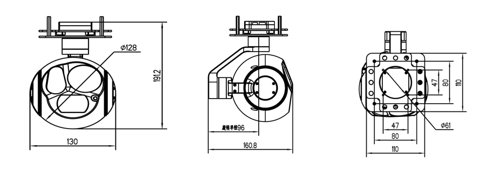 DIF30G1235L80-E 30X Optical Zoom + 35mm 1280*1024 IR +8KM RANGEFINDER +3-AX  Camera