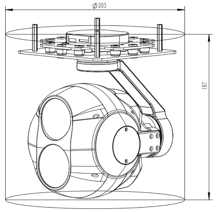 DIP20G12 20x Optical Zoom Camera +  1280 Thermal Camera