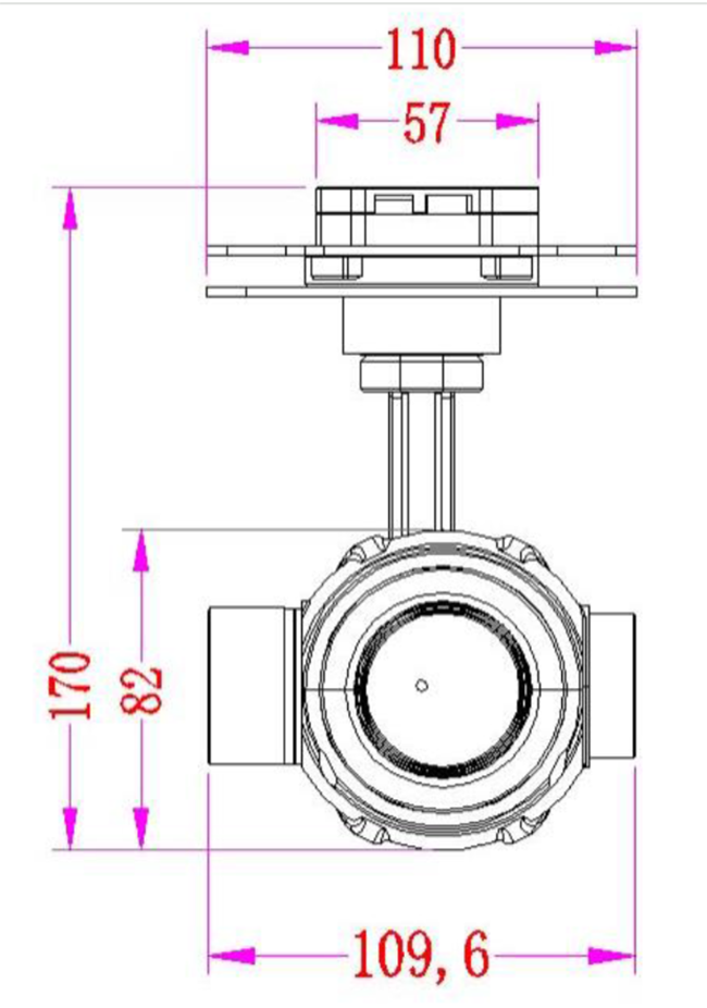DIP20S78 Ethernet Output 20x Optical Zoom + Starlight Night Vision Camera with 3-Axis Gimbal