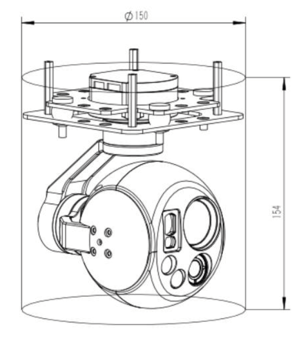 DIY10A613D15N      Four-in-one Gimbal Camera with dual output