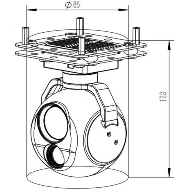 DIY10G613-E 10x visible light Optical zoom + 640*512 thermal dual light camera