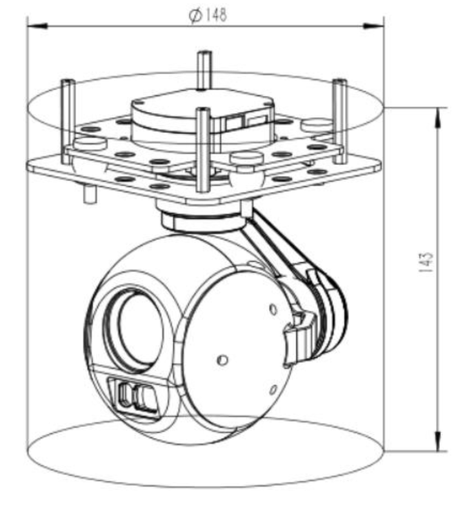 DIY10L12 90x Hybrid zoom + 1200m ranging dual output small