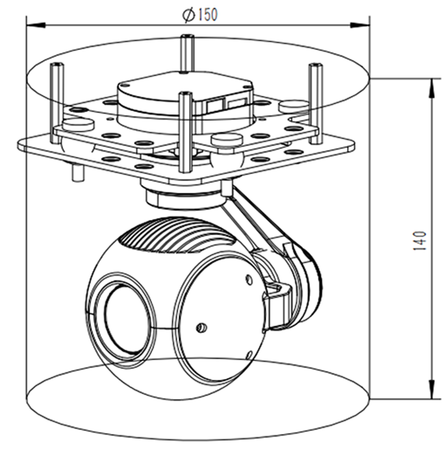 DIY10S62 is a single sensor gimbal that integrated a 90x hybrid zoom camera with a high-precision professional 3-axis stabilized PTZ