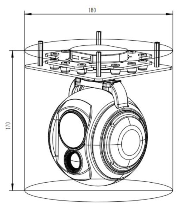 DYD30G619   High Performance Dual Sensor Gimbal 30X Optical Zoom+19mm 640*512 IR