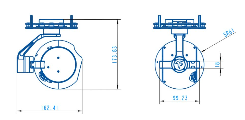 KIP30L30A    30x Optical Zoom + 3000m LRF Dual light Gimbal